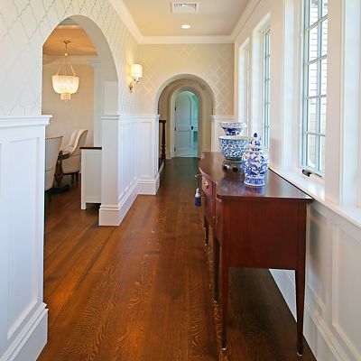 Custom millwork and wainscoting in home built by Lawrence Builders in South Kingston, RI