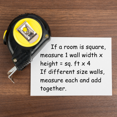 Measuring a room for paint