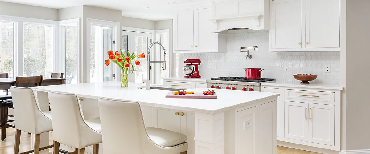 Beauty shot of Needham, MA kitchen designed by Kitchen Views